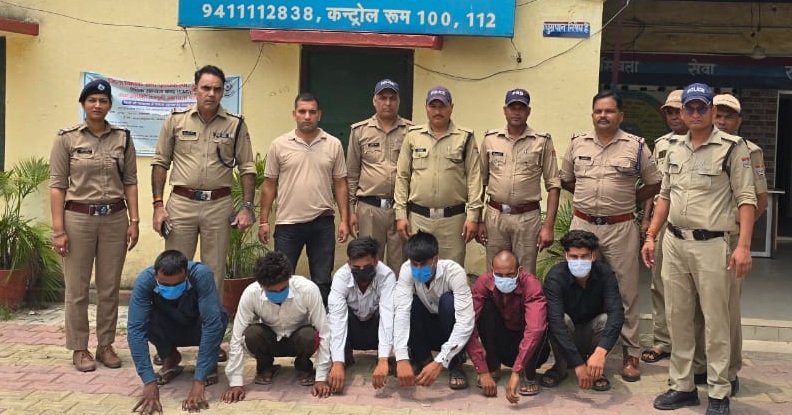 जंगल में लड़की से गैंगरेप के 6 आरोपी गिरफ्तार, सभी आरोपी 22,23,25 साल की आयु के, दबिशों के चलते आरोपी चल रहे थे सदमें में